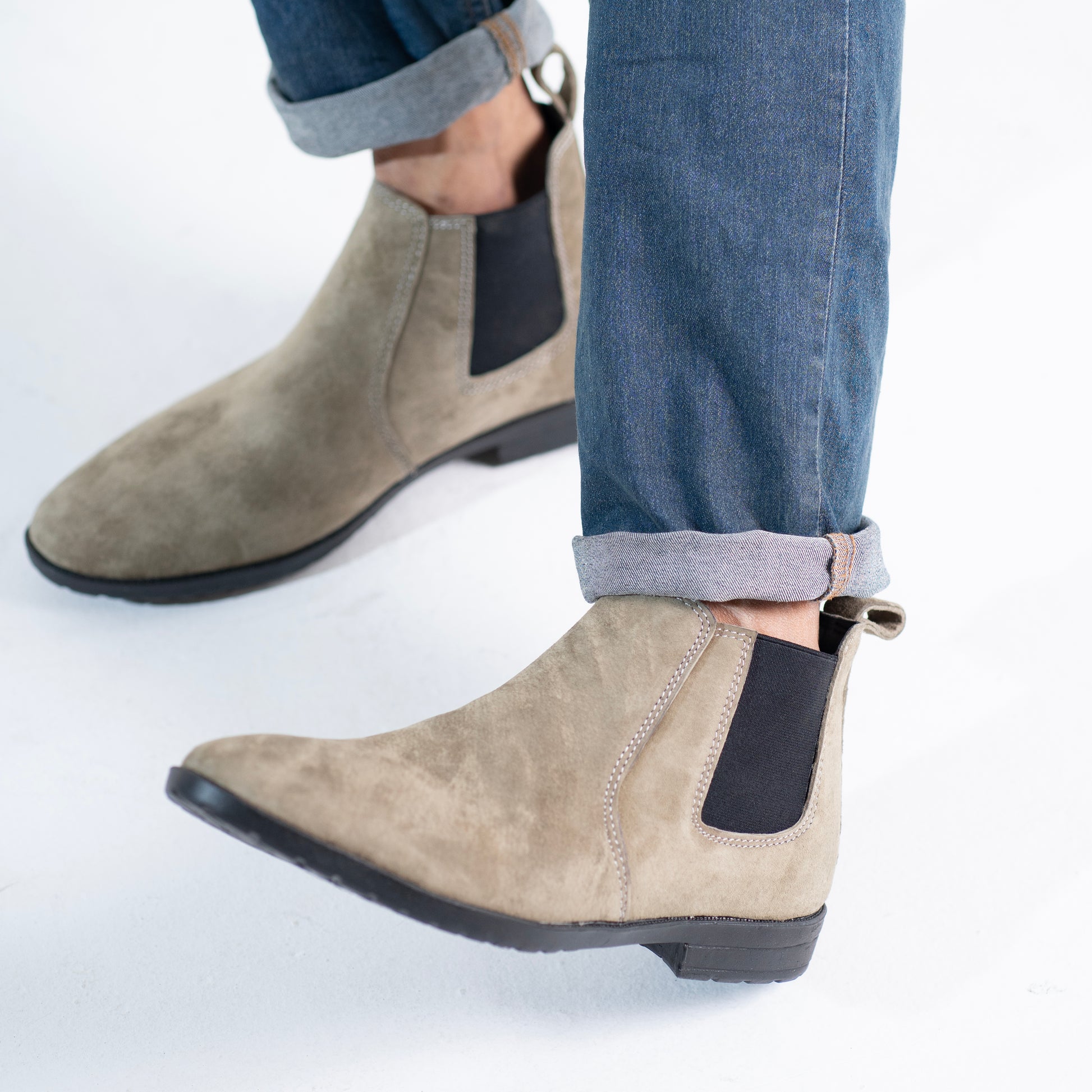 ZUQO Light Olive Chelsea Boots for Men – Stylish Leather Boots Bangladesh