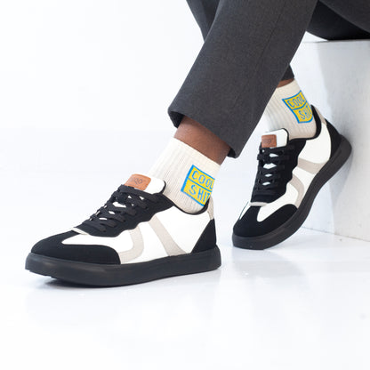 Zuqo Men's Sneaker : Prime White Black