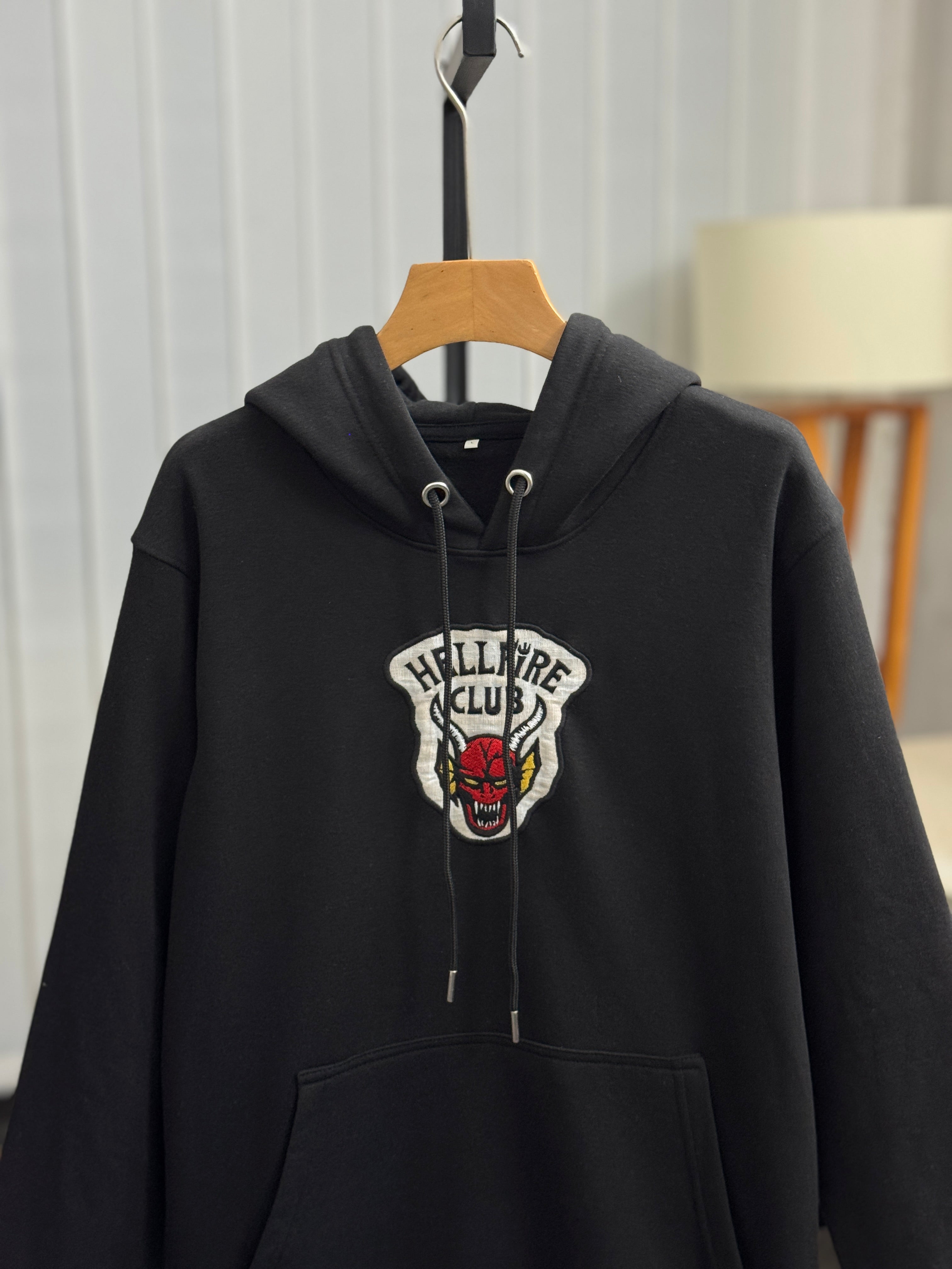 Zuqo Men's Hoodie  -  Hellfire Club  ( Black)