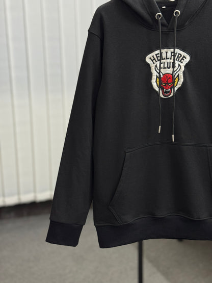 Zuqo Men's Hoodie  -  Hellfire Club  ( Black)