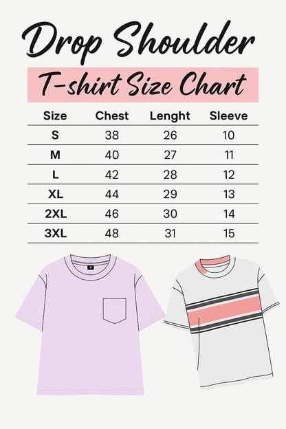 Drop Shoulder T shirt -  Maroon