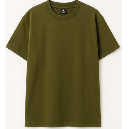 Drop Shoulder T shirt - Olive