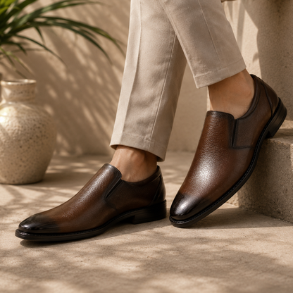 Zuqo  Men's Moccasin : Chocolate