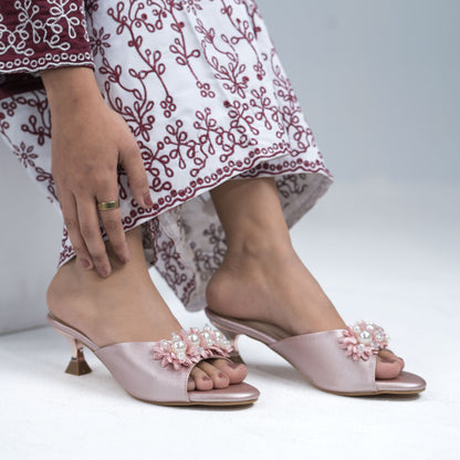 Zazla Women’s Heels – Royal Pearl Pink