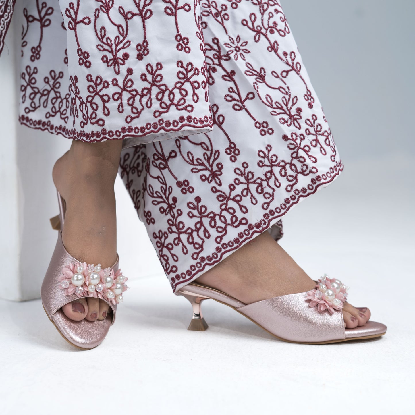 Zazla Women’s Heels – Royal Pearl Pink