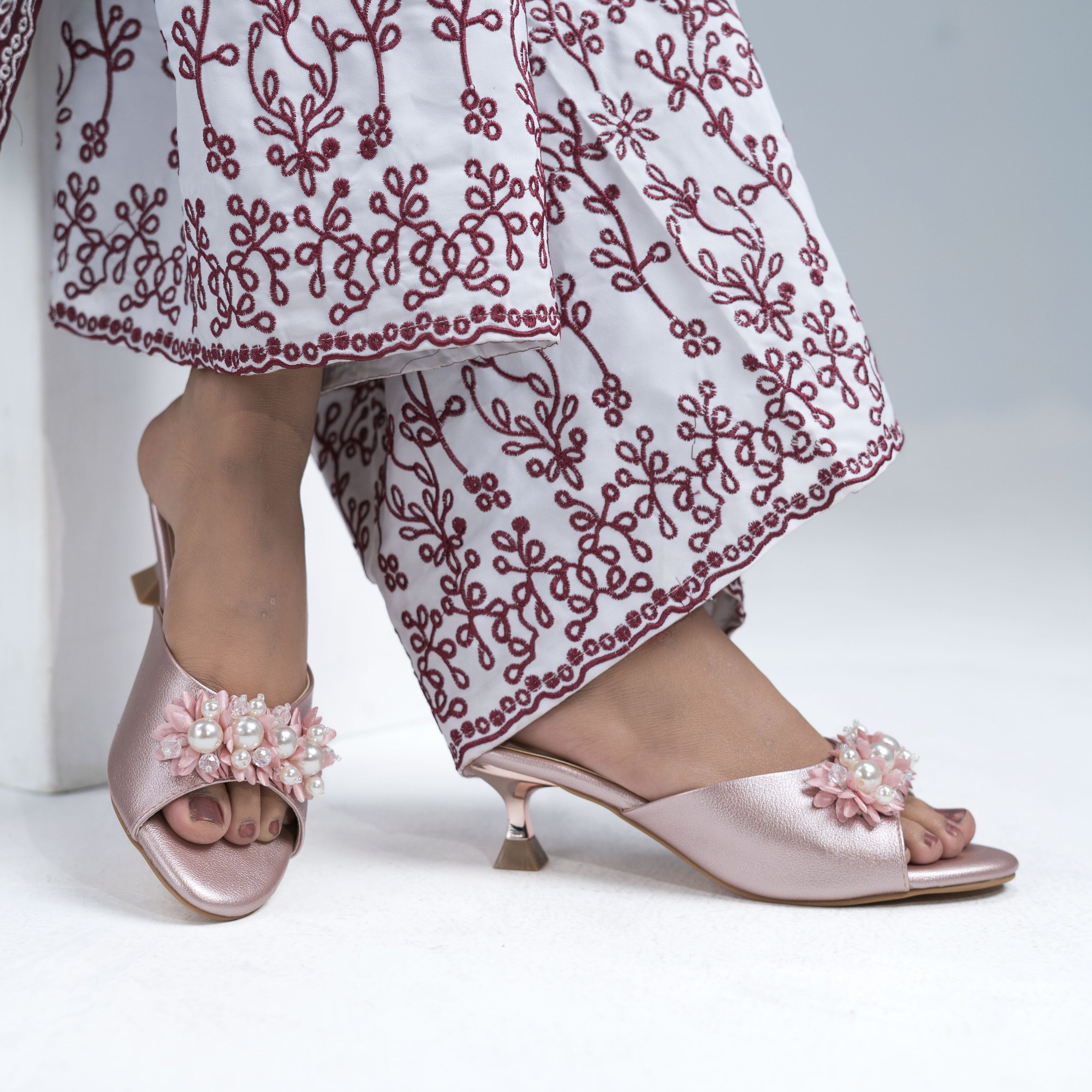 Zazla Women’s Heels – Royal Pearl Pink