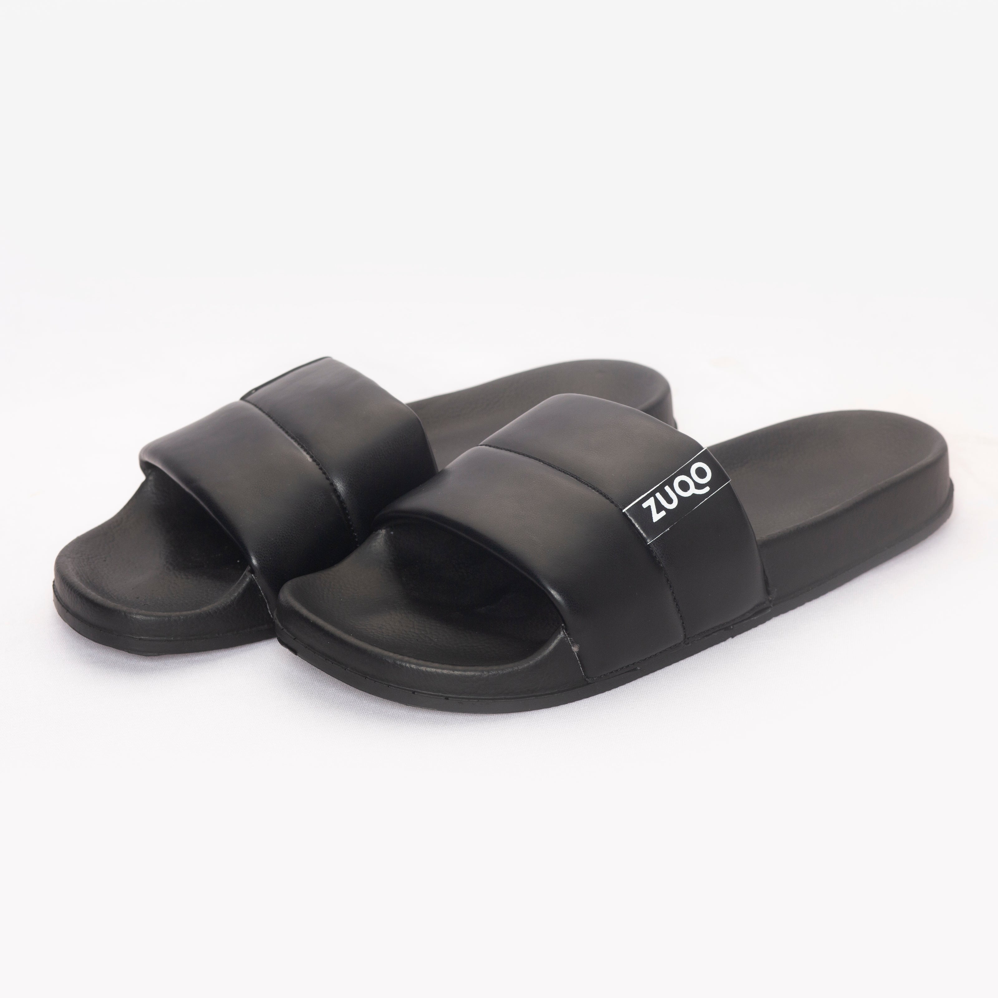 Zuqo Mens Slides / Slipper - Black zuqowear All Product Zuqowear